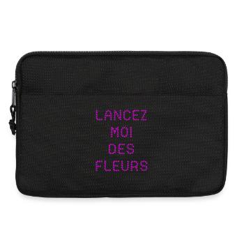 THROW FLOWERS AT ME! - Laptop bag 13" - black - Front
