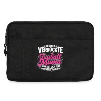Crazy Soccer Mom Funny Soccer Saying - Laptop bag 13" - black - Front