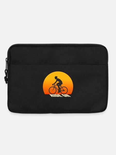 Ride On – Minimalistisches Fahrrad Design im Sonne - Laptoptasche 13" - Schwarz