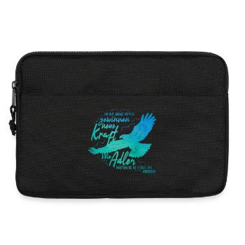 Jesaja 40 31 - Wie Adler Lettering - Laptoptasche 13" - Schwarz - Vorne
