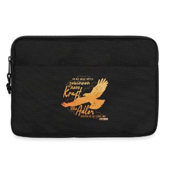 Jesaja 40 31 - Wie Adler Lettering - Laptoptasche 13" - Schwarz - Vorne
