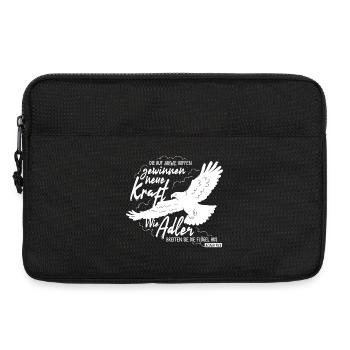 Isaiah 40:31 - Like Eagle Lettering - Laptop bag 13" - black - Front