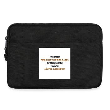 Dreckscher Löffel - Laptoptasche 13" - Schwarz - Vorne
