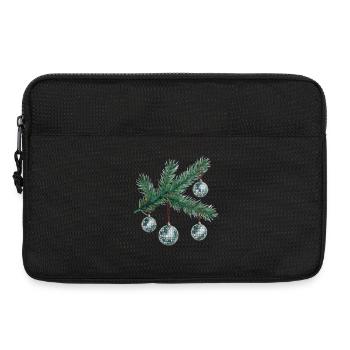 Fir Branch Disco Ornaments - Laptop bag 13" - black - Front