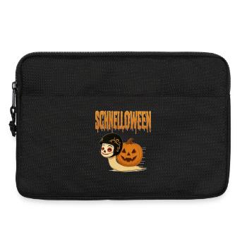 Schnelloween - die Halloween Queen | Wortwitz - Laptoptasche 13" - Schwarz - Vorne