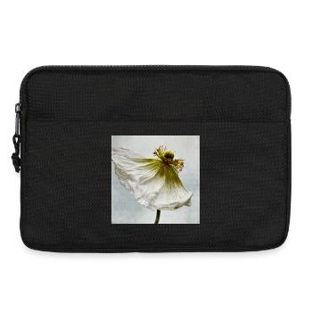 Coquelicot blanc - Sacoche pour ordinateur portable 13 pouces - noir - Devant