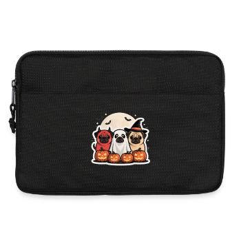 Pug Halloween Costume Funny Pumpkin Gift - Laptop bag 13" - black - Front