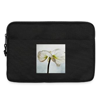 Fleur de pavot blanc - Sacoche pour ordinateur portable 13 pouces - noir - Devant