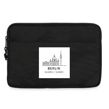Berlin Linienkunst Silhouette Wahrzeichen - Laptoptasche 13" - Schwarz - Vorne