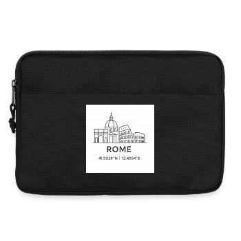 Rom Linienkunst Silhouette Wahrzeichen - Laptoptasche 13" - Schwarz - Vorne
