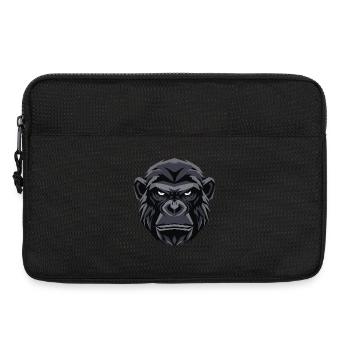 Geometrischer Gorillakopf - Laptoptasche 13" - Schwarz - Vorne