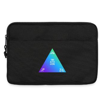 Triathlon Dreieck Gradient Logo - Laptoptasche 13" - Schwarz - Vorne