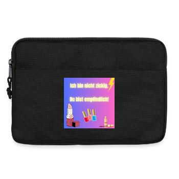 Lustiges Sprüche Shirt - Laptoptasche 13" - Schwarz - Vorne