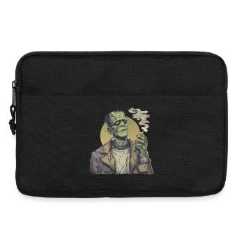 Zombie fumant - Smoking - Rétro - Vintage - Sacoche pour ordinateur portable 13 pouces - noir - Devant