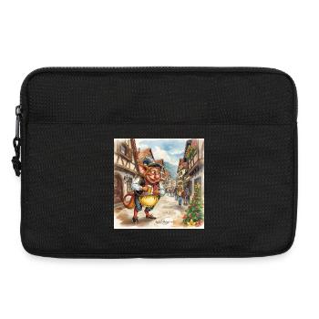 Goblin at the Christmas Market - Laptop bag 13" - black - Front