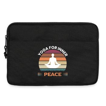 Yoga pour la paix intérieure hommes - Sacoche pour ordinateur portable 13 pouces - noir - Devant