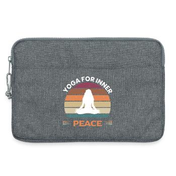 Yoga for inner peace men - Laptoptasche 13" - Grau meliert - Vorne