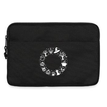 Symboles d’Halloween Couronne - Sacoche pour ordinateur portable 13 pouces - noir - Devant