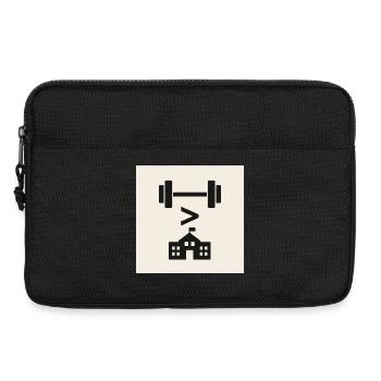 Strength Over School Emblem - Laptop bag 13" - black - Front
