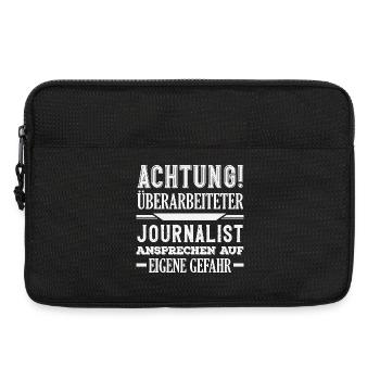 Achtung Überarbeiteter Reporter Journalist - Laptoptasche 13" - Schwarz - Vorne
