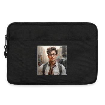 Indie Street Portrait Brille - Laptoptasche 13" - Schwarz - Vorne