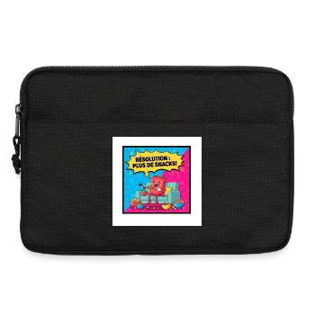 Popcorn Zeichnung Snack Party - Laptoptasche 13" - Schwarz - Vorne