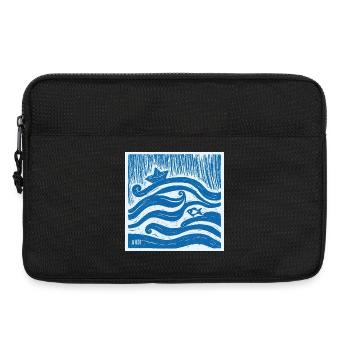 Ship Ahoy - Linoleum Style - Laptop bag 13" - black - Front