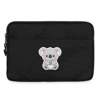Koala Cutie mit Leaf Embrace - Laptoptasche 13" - Schwarz - Vorne