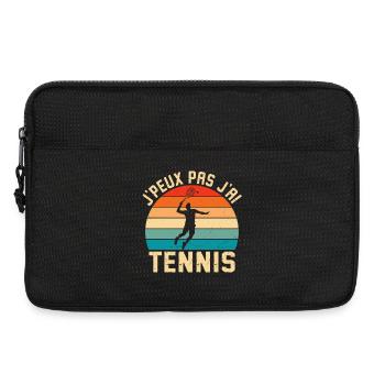 J'Peux pas j'ai Tennis Idée Joueur tennis  - Sacoche pour ordinateur portable 13 pouces - noir - Devant