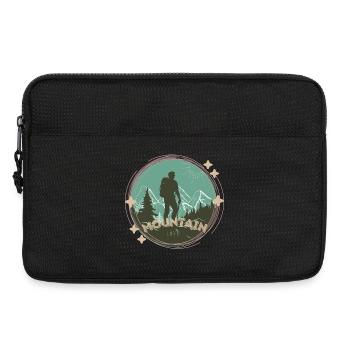 Mountain Love – Wanderer & Berge Motiv - Laptoptasche 13" - Schwarz - Vorne