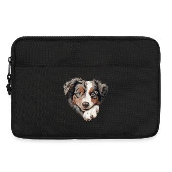 Playful Pooch Portrait - Laptop bag 13" - black - Front