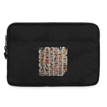 Ägyptische Hieroglyphen Steinrelief - Laptoptasche 13" - Schwarz - Vorne