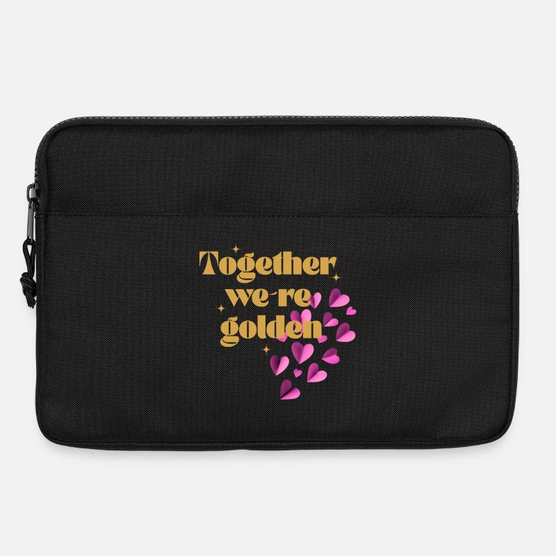 Gemeinsam sind wir Gold wert - Laptoptasche 13" - Schwarz