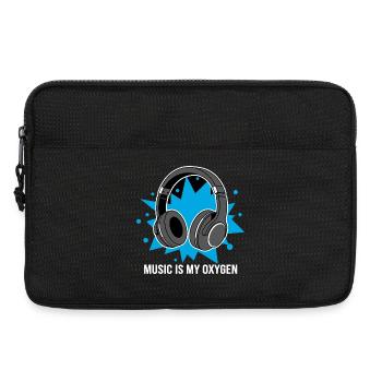 Musik ist mein Sauerstoff – Kopfhörer-Vibes - Laptoptasche 13" - Schwarz - Vorne