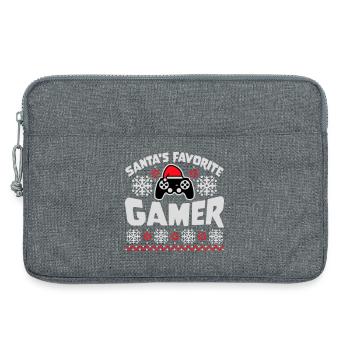 Santa's Favorite Gamer Controller Weihnachten Nerd - Laptoptasche 13" - Grau meliert - Vorne