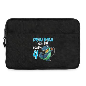 4th Birthday T Rex Gaming - Laptop bag 13" - black - Front