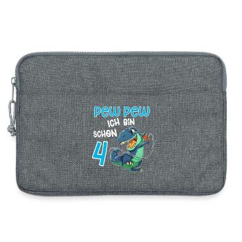 4. Geburtstag T Rex Gaming - Laptoptasche 13" - Grau meliert - Vorne