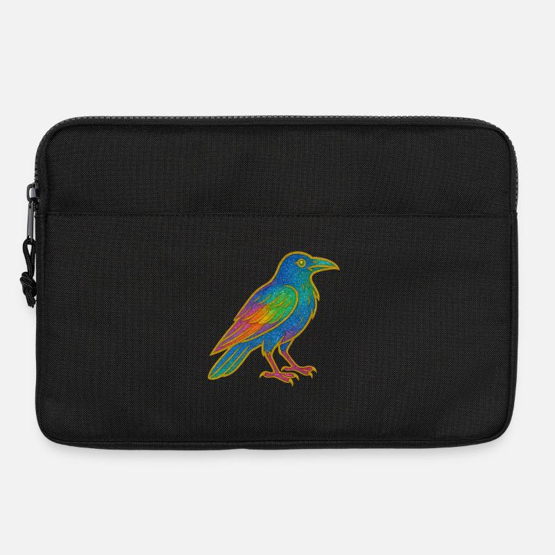 Regenbogenrabe Patchdesign - Laptoptasche 13" - Schwarz