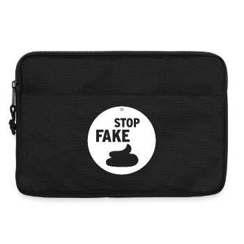 STOP FAKE - Laptoptasche 13" - Schwarz - Vorne