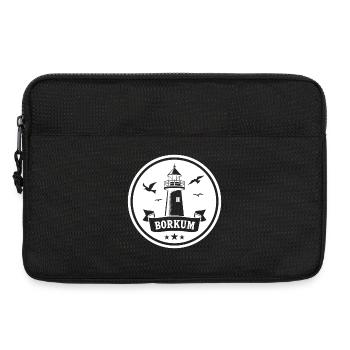 Leuchtturm Borkum Maritimes Emblem - Laptoptasche 13" - Schwarz - Vorne
