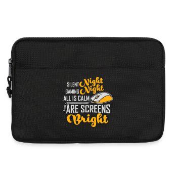 Silent Night Gaming Night All Calm Screens Bright - Laptoptasche 13" - Schwarz - Vorne