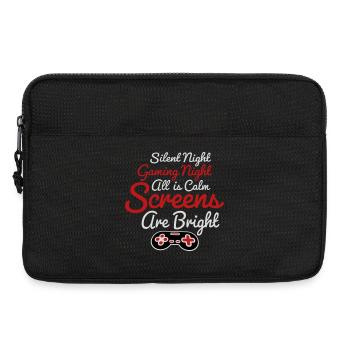 Silent Night Gaming Night All Calm Screens Bright - Laptoptasche 13" - Schwarz - Vorne