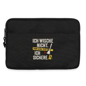 Je ne fais pas d’efface - je sécurise - la police scientifique - Sacoche pour ordinateur portable 13 pouces - noir - Devant