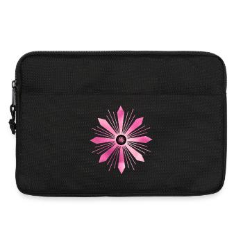 Schillernder radialer rosa Stern - Laptoptasche 13" - Schwarz - Vorne