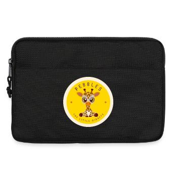 Süsse Giraffe in Stempelmotiv, Zootier Safari Tier - Laptoptasche 13" - Schwarz - Vorne