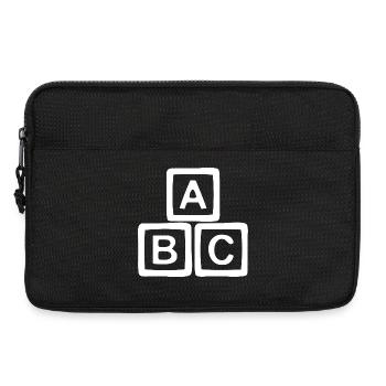 ABC Block Sign Style - Laptop bag 13" - black - Front