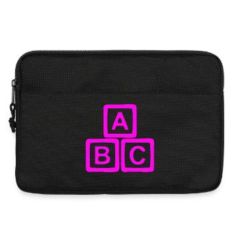 ABC Neon Block Grafikdruck - Laptoptasche 13" - Schwarz - Vorne