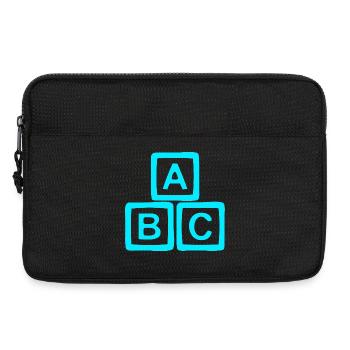 Motif de bloc Neon ABC - Sacoche pour ordinateur portable 13 pouces - noir - Devant