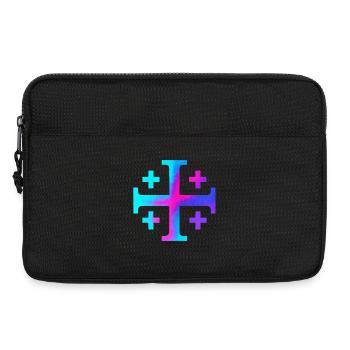 Croix de Kairos (Croix de Jérusalem) – Ciel étoilé - Sacoche pour ordinateur portable 13 pouces - noir - Devant