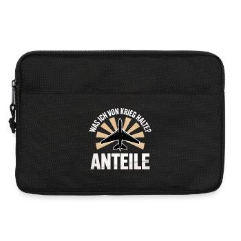What I think of war, shares - war profit - Laptop bag 13" - black - Front